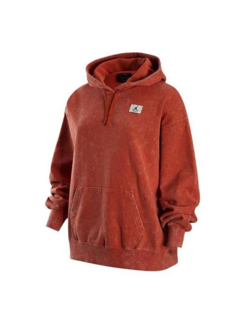 (WMNS) Air Jordan Flight Fleece Hoodie 'Rust' DX0443-812