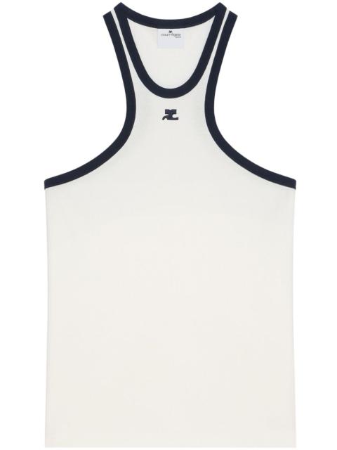 contrasting-trim scuba tank top