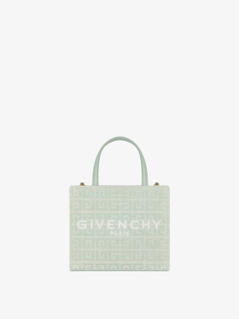 MINI G-TOTE SHOPPING BAG IN 4G EMBROIDERED CANVAS