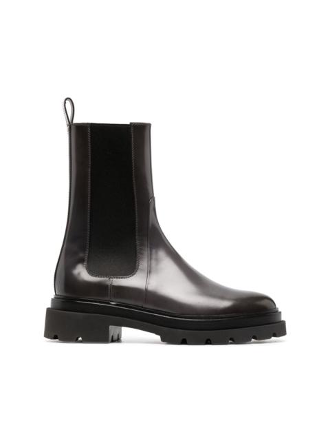 patent-finish chelsea boots