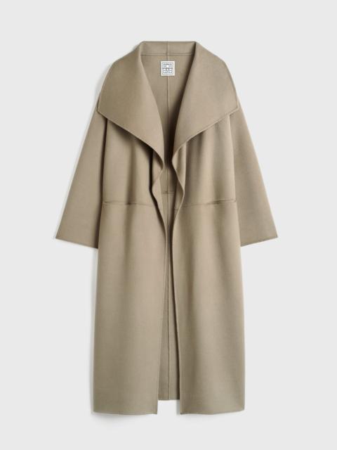 Signature wool cashmere coat truffle