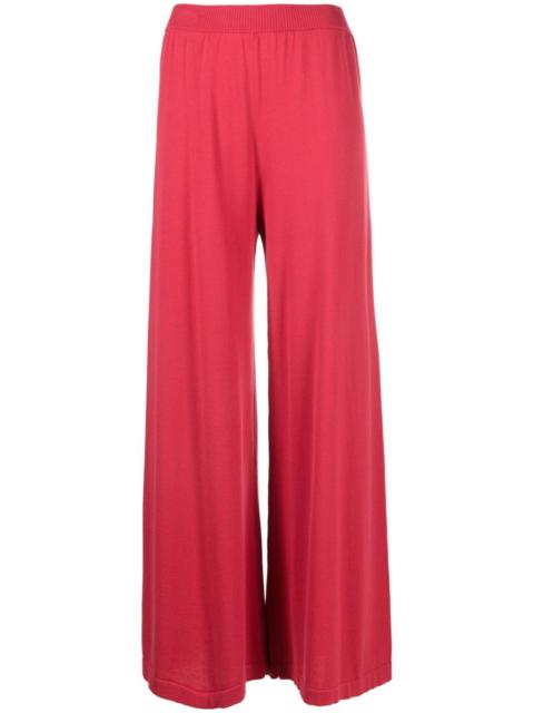 flared cotton track pants