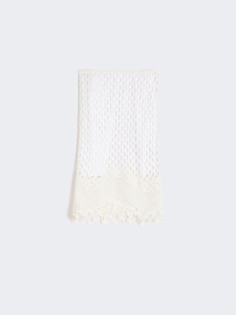 Sequinned mesh skirt - white