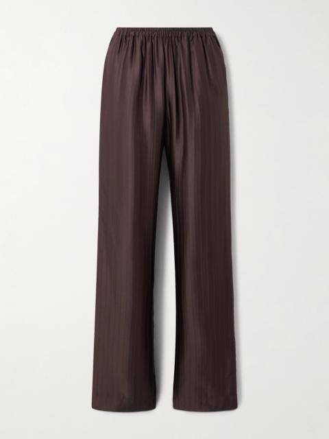 Kadala Paneled Satin Straight-leg Pants