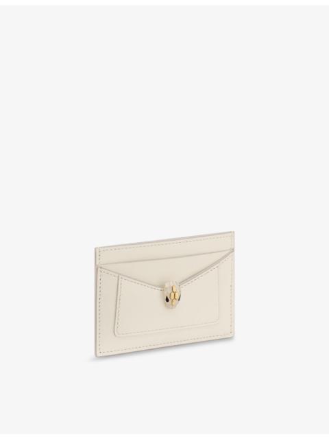 Serpenti Forever Embellished Leather Card Holder