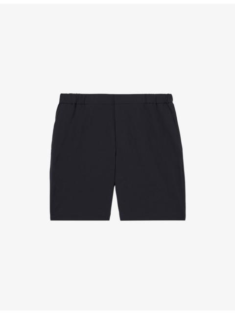 Drawstring Elasticated-Waist Stretch-Woven Chino Shorts