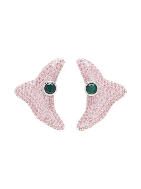 PINK EMERALD SUPER TRIGON STUDS