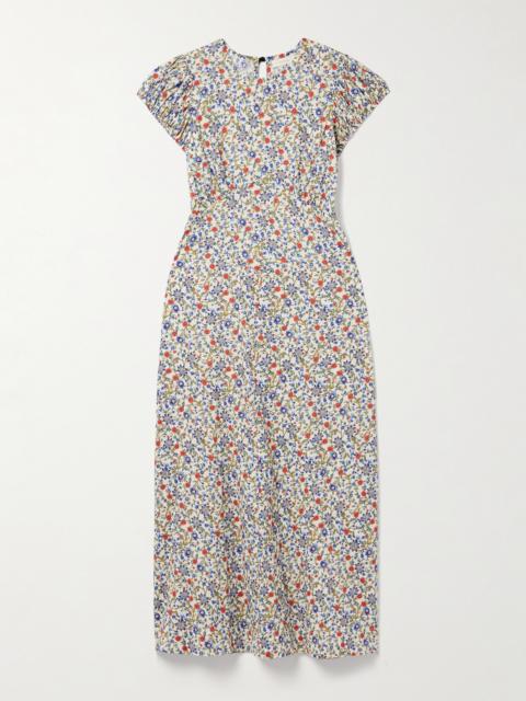 Rhodia Floral-print Organic Cotton-voile Midi Dress