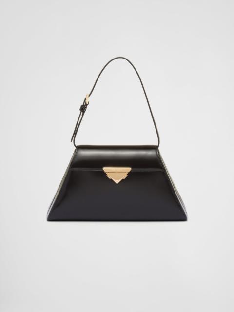 Medium brushed leather handbag