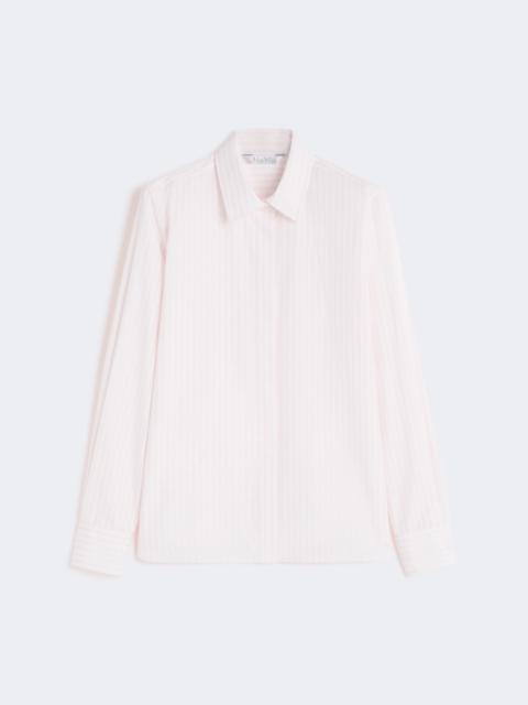 Striped poplin shirt - PINK