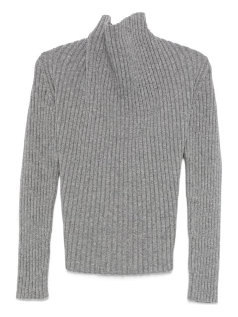 ribbed roll-neck sweater