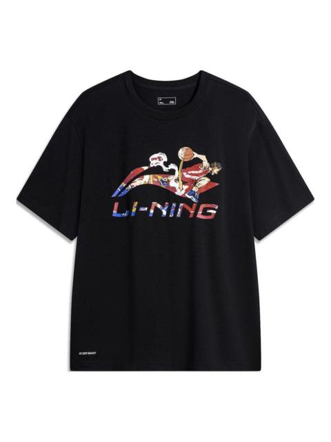 Li-Ning Hoops Graphic T-shirt 'Black' AHSU673-1