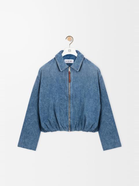 Draped jacket in denim