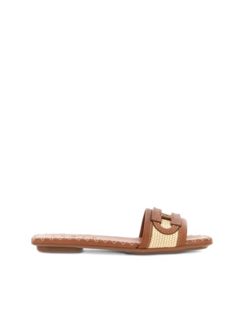 woven logo-detail flat sandals