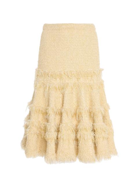 Andi Tweed Midi Skirt yellow