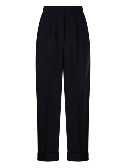 cuffed pleated trousers