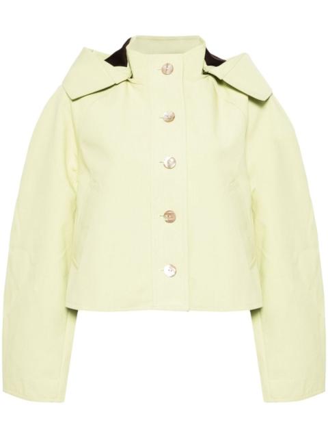 hooded cropped jacket