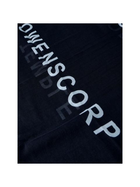 frayed printed scarf