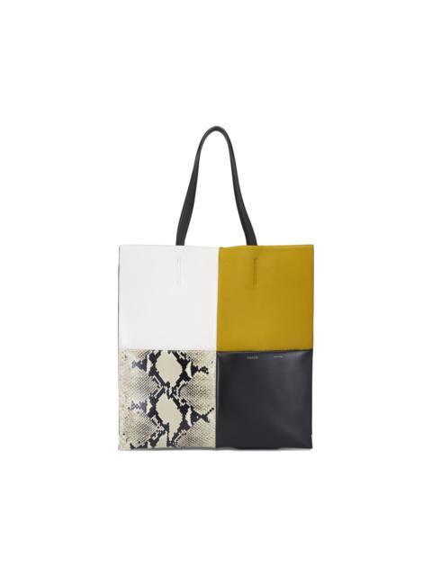Piper Fern colourblock snakeskin tote bag