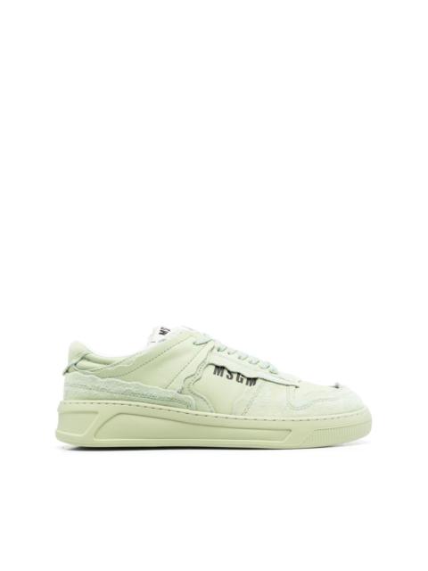 panelled low-top sneakers