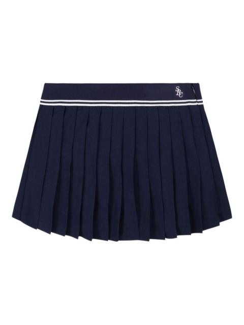 pleated mini skirt