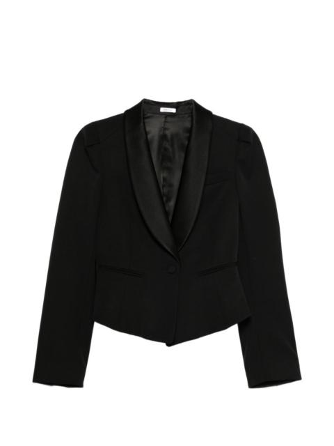 shawl-lapel fitted blazer