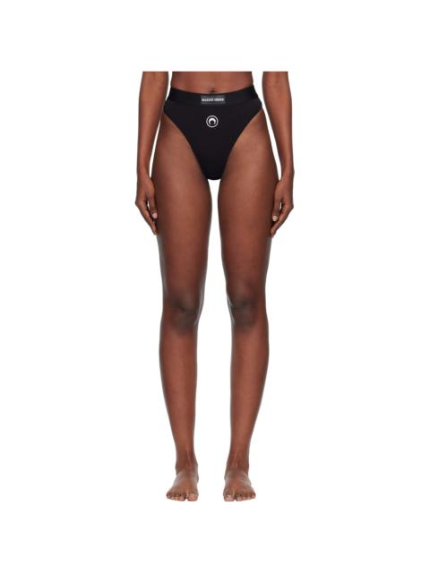Black Moon Logo Stretched Jersey High-Waist Briefs