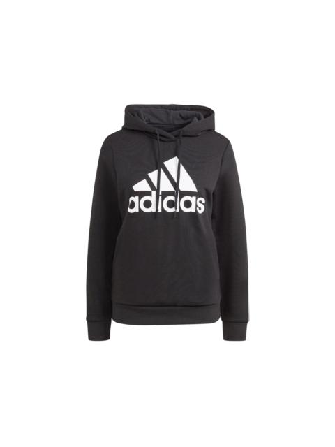 adidas Essentials Logo Fleece Hoodie Black/White