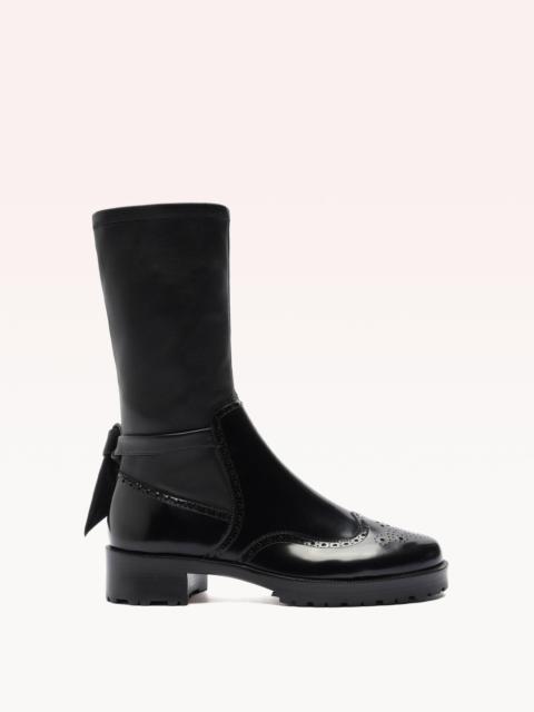 CLARITA MOTORCYCLE BROGUE BOOT BLACK