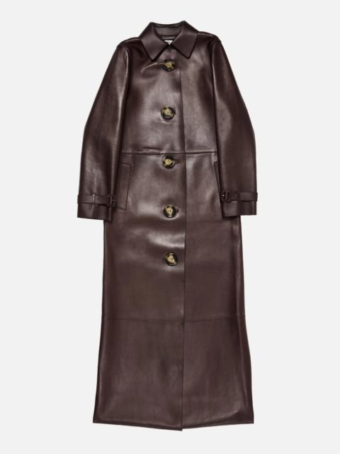 Leather coat - Chocolate brown