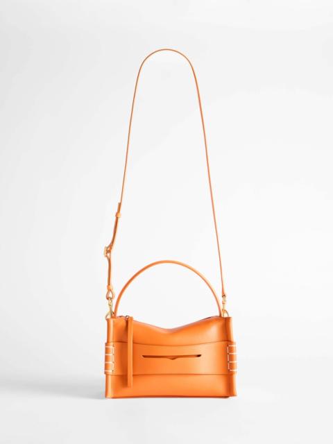 SMALL LOAFER BAG IN BRIGHT ORANGE LEATHER