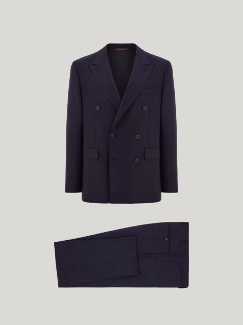 NAVY BLUE 150'S WOOL DOUBLE-BREASTED MODERN-FIT SUIT