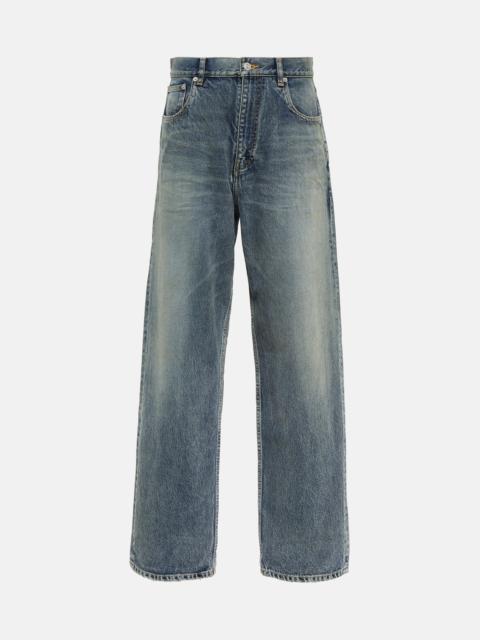 High-rise straight jeans
