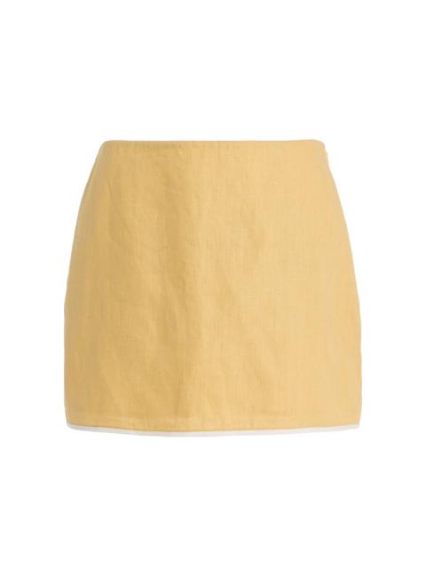 Carlotta Linen Mini Skirt yellow