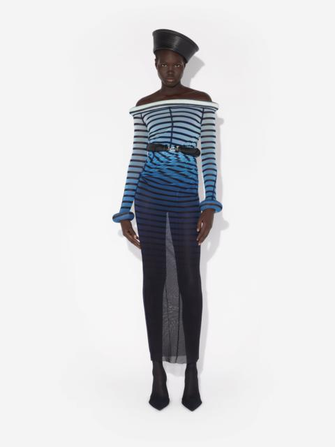 THE LONG 3D STRIPED DRESS