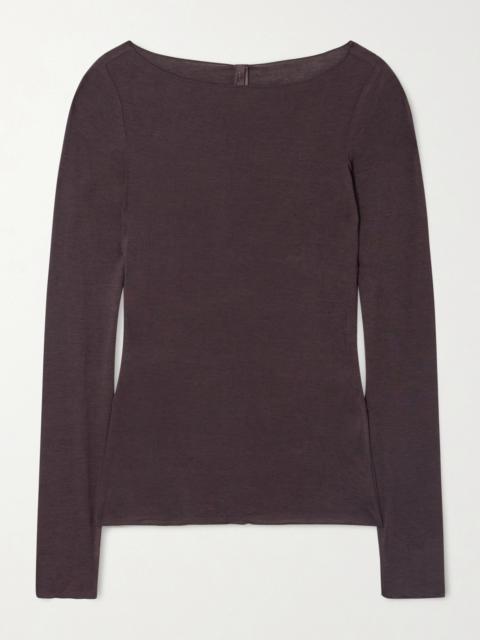 Long Sleeve Boatneck Top