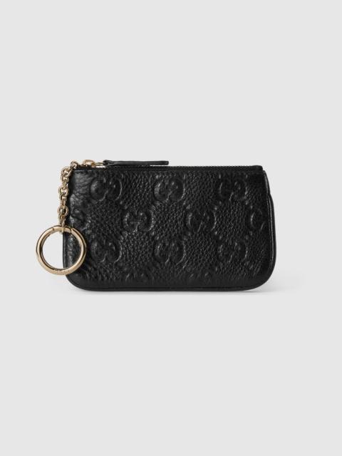 GG Emblem zip key case
