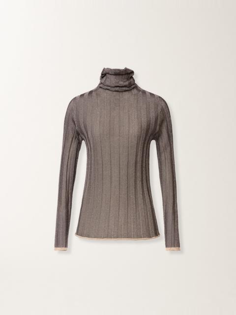 Lurex turtleneck sweater