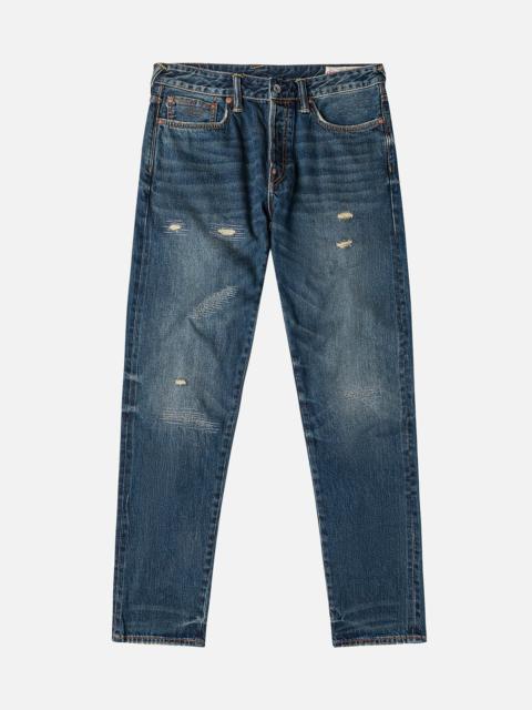 7-Pocket Design Washed Daicock Print Carrot Fit Jeans #2017