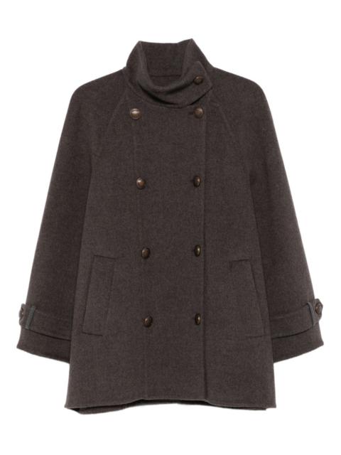 double-breasted buttoned coat