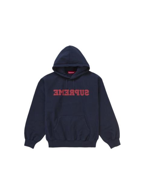 Supreme Reverse Hooded Sweatshirt (SS25) Navy