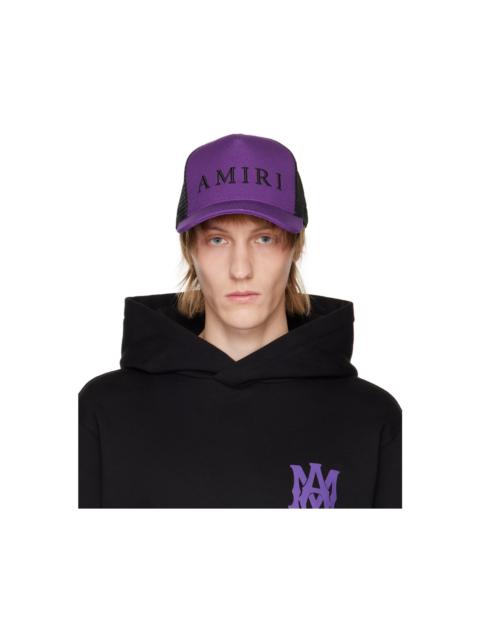 Purple & Black Emrboidered Trucker Cap