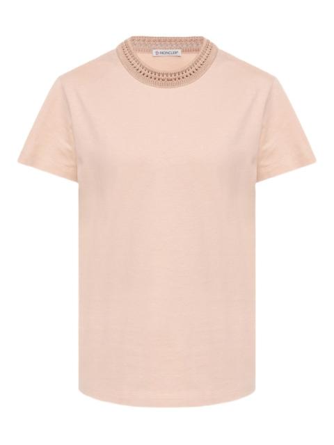 crochet-detail cotton T-shirt