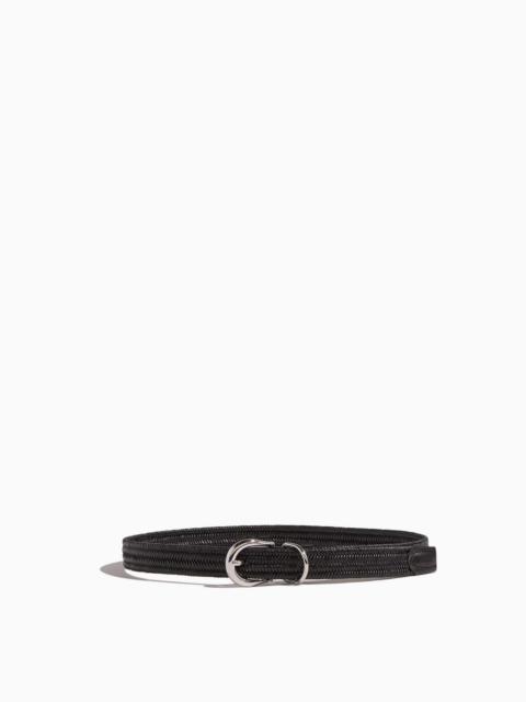 Hollyhock Loom Braided Belt in Black/Silver