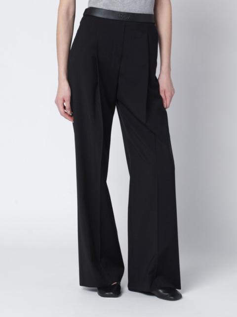 Black wool trousers