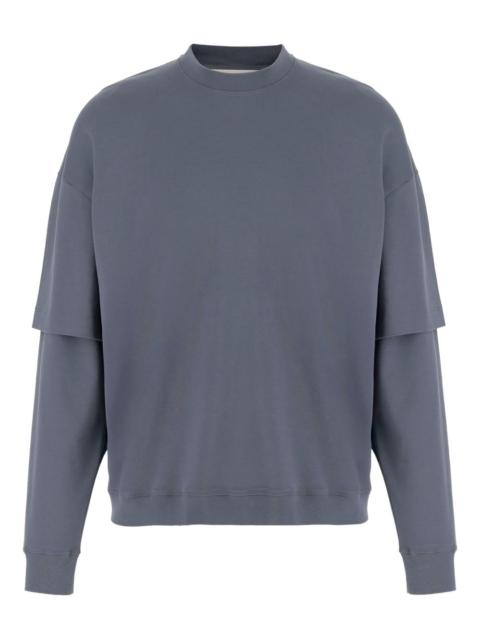 layered cotton sweatshirt