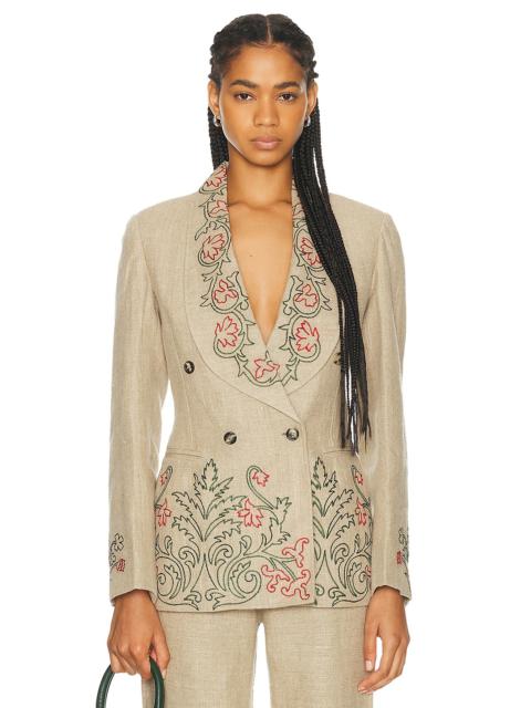 Embroidered Trumpet Flower Suit Jacket