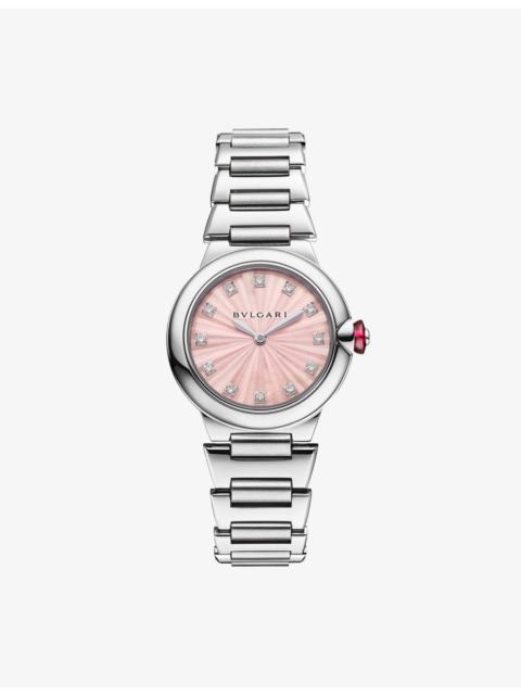 Lvcea Stainless-Steel And Diamond Quartz Watch 28mm