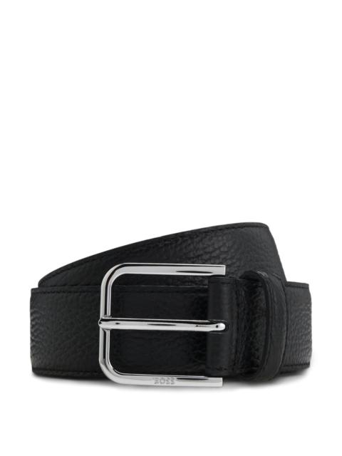 ITALIAN-LEATHER BELT WITH PIN BUCKLE