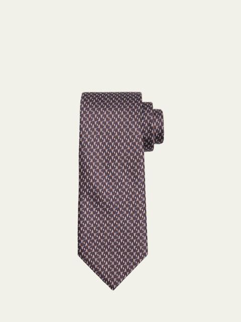 Men's Micro-Print Silk Tie